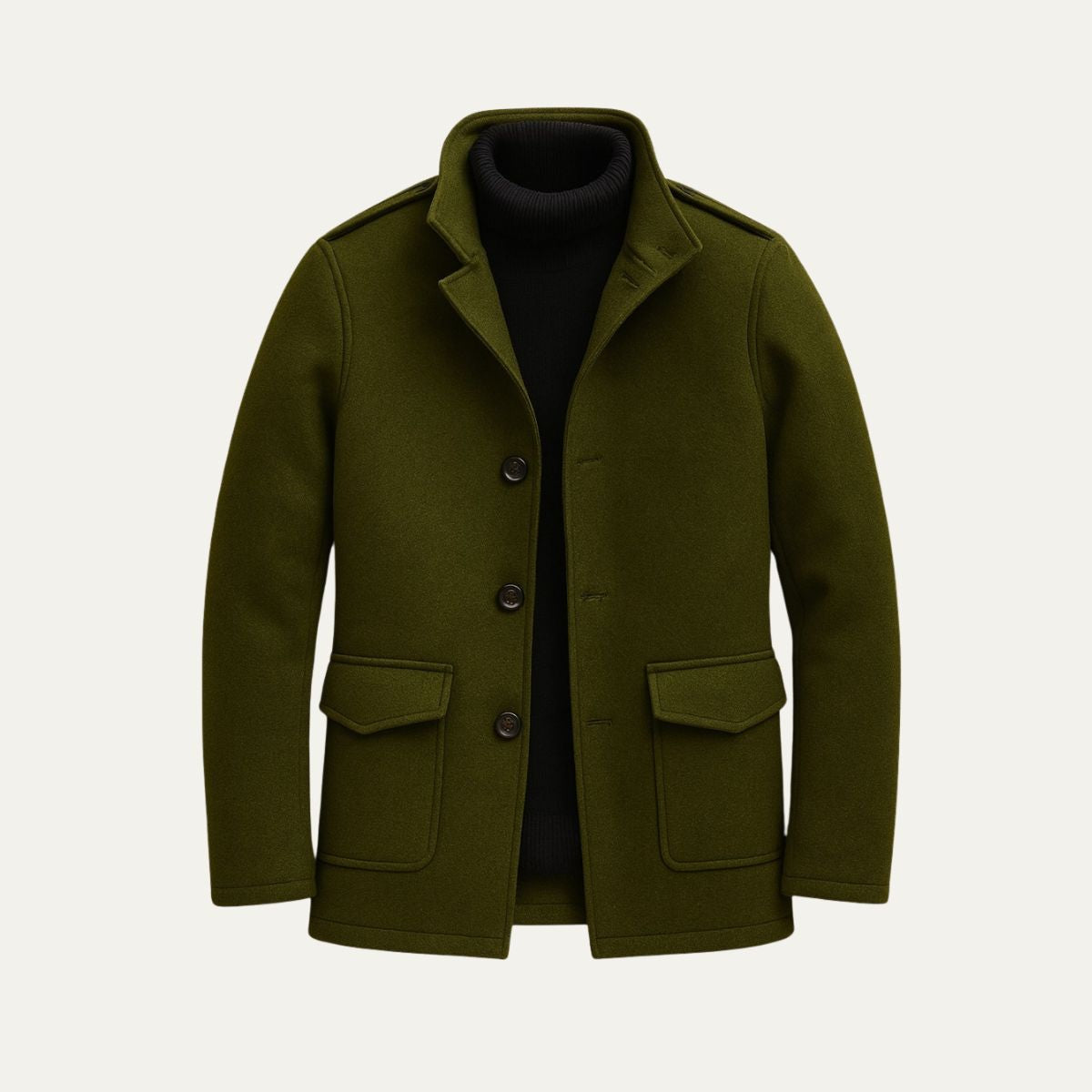 Rome-Mens Wool Overcoat - Classic Tailored Style 3