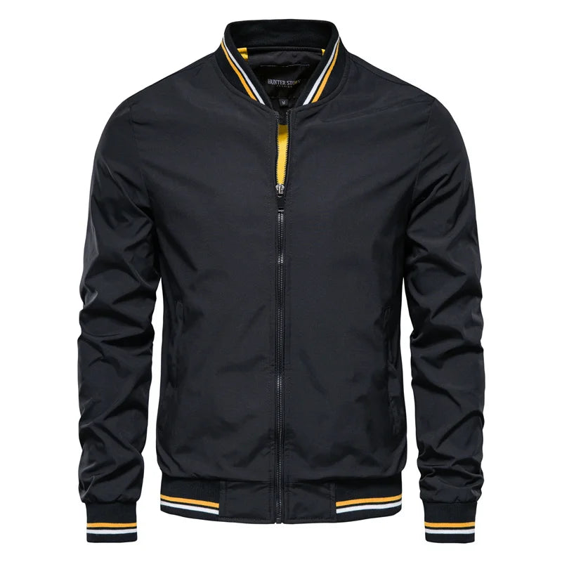 Variant image for Urban Trend Men's Casual Bomber Jacket - Slim Fit Autumn Style-5