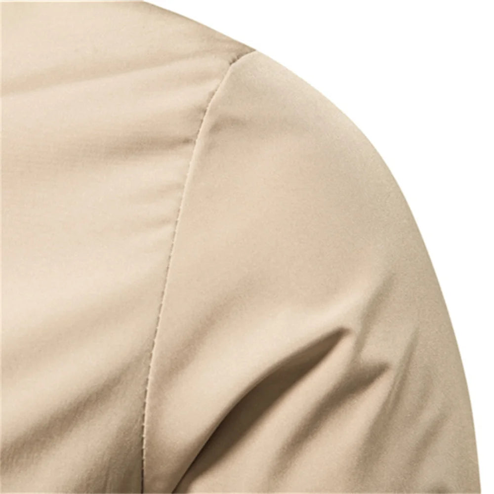 Urban Trend Men's Casual Bomber Jacket - Slim Fit Autumn Style-4