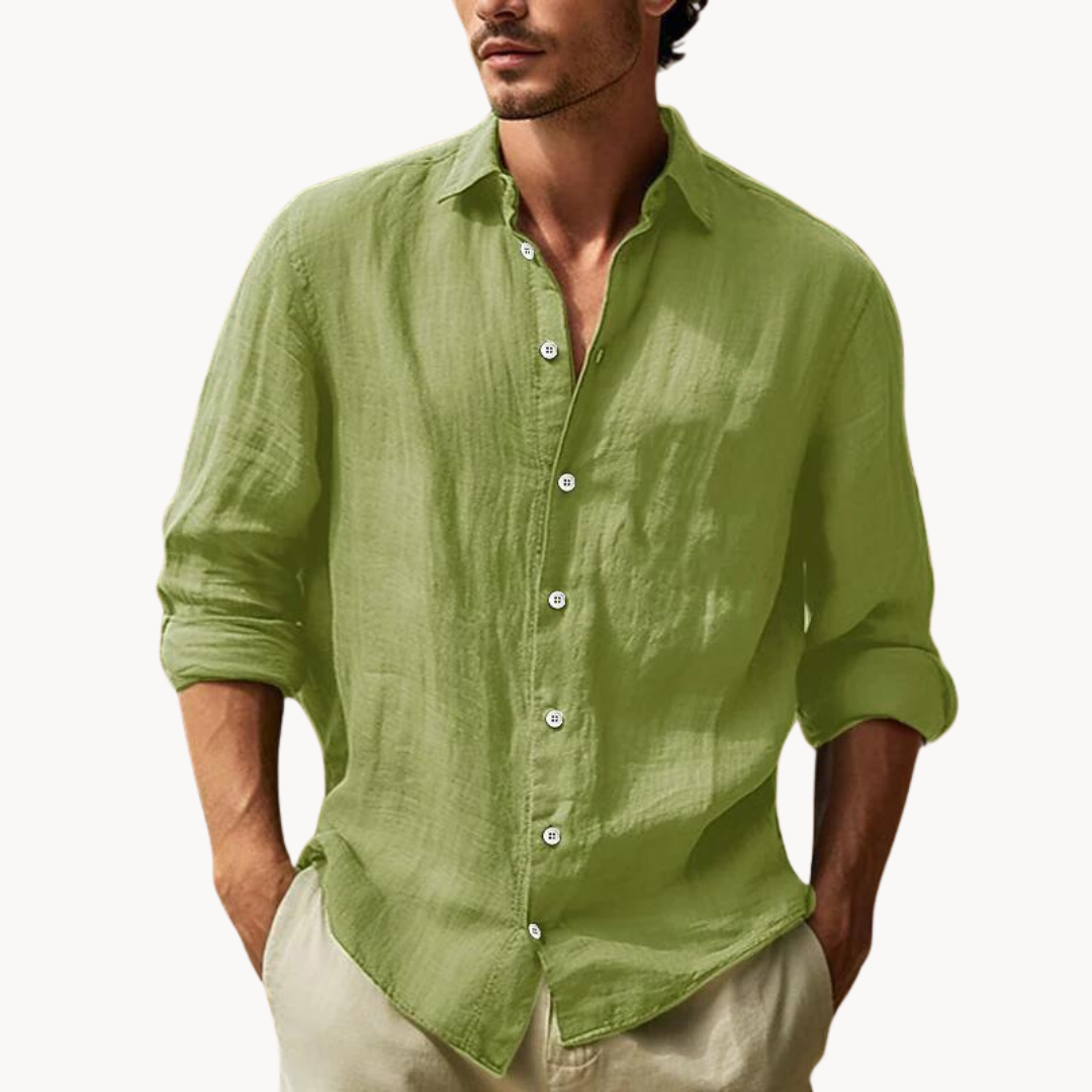 Style-Button Men's White Dress Shirt - Classic Fit 4
