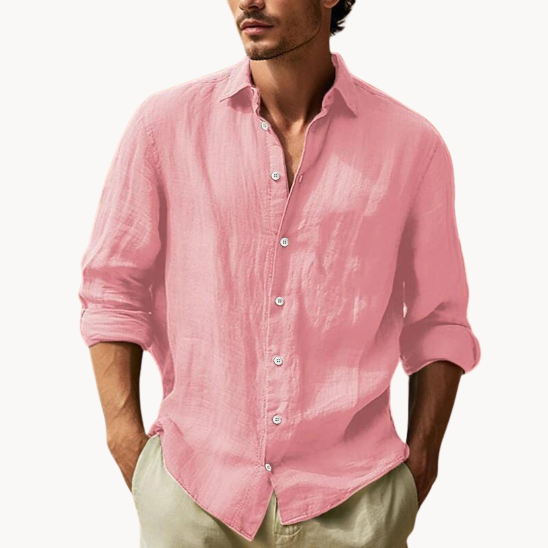 Style-Button Men's White Dress Shirt - Classic Fit 5