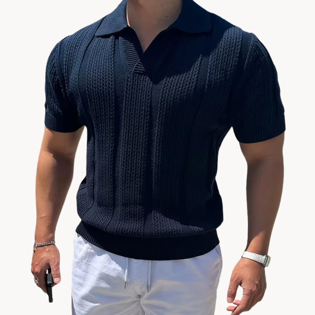 Style-Open Men's Breathable Polo Shirt - Slim Fit 0