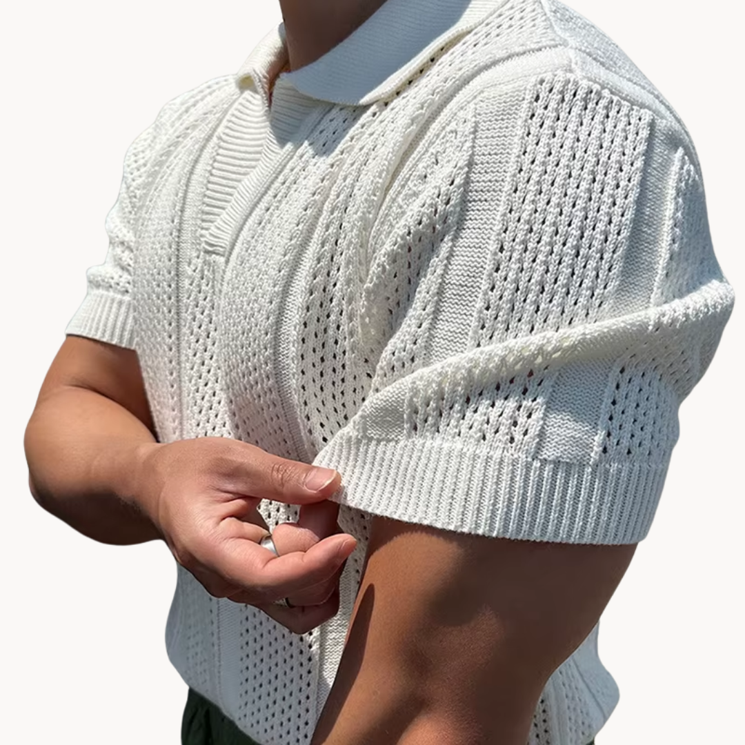 Style-Open Men's Breathable Polo Shirt - Slim Fit 3