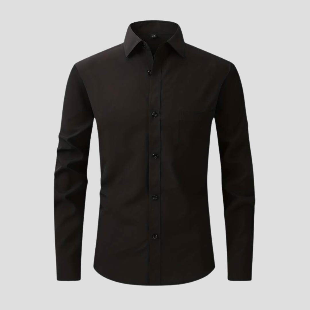 Variant image for Rein Men's White Button Down Dress Shirt - Anti-Crease Wrinkle-Free Formal Shirt-12