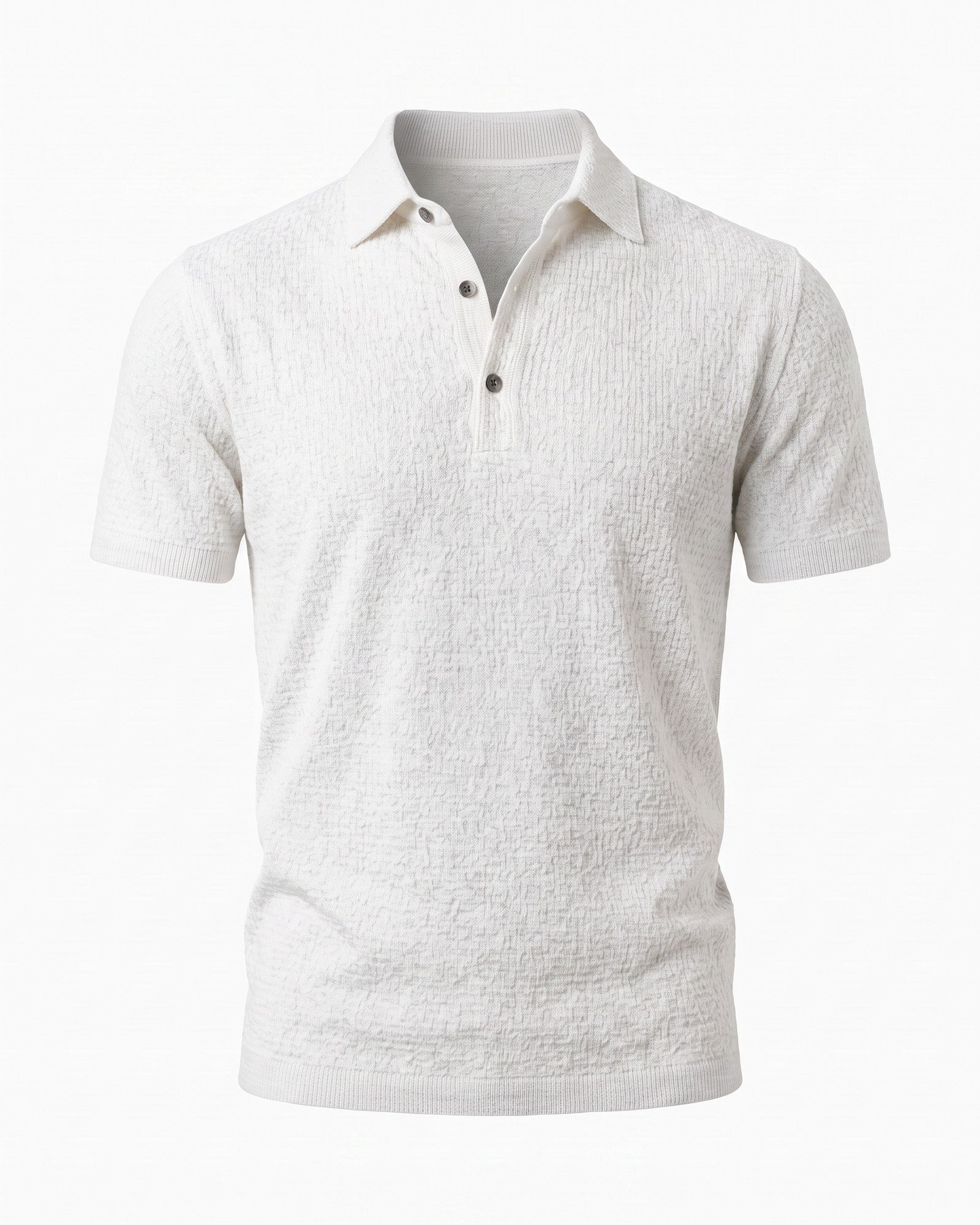 Men's Breathable Polo Shirt - White