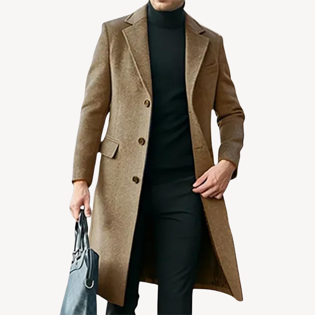 Woolen - Men's Wool Long Coat for Winter Style 1