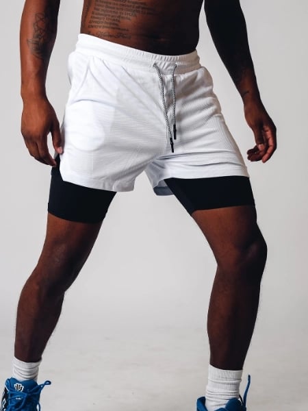 Variant image for FitPro - Men's Gym Shorts with Double Layer Design-7