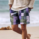 Variant image for Moda-Mens Patchwork Shorts - Casual Summer Style-16